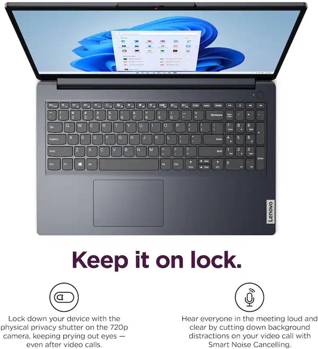 Lenovo IdeaPad Slim 3 15.6" FHD Laptop • Microsoft Office 365 • 2026 Edition • Intel N150 CPU • 8GB DDR5 • 640GB SSD(512GB External) • Windows 11 • Essential Laptop • w/o Mouse