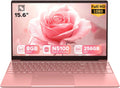 2026 Laptop 15.6" Rose Pink, Fingerprint & Backlit Keyboard with Numpad, 8GB RAM 256GB SSD, Quad-Core Processor (Up to 2.8GHz), 1080P FHD IPS, Aesthetic PC for Business & Student