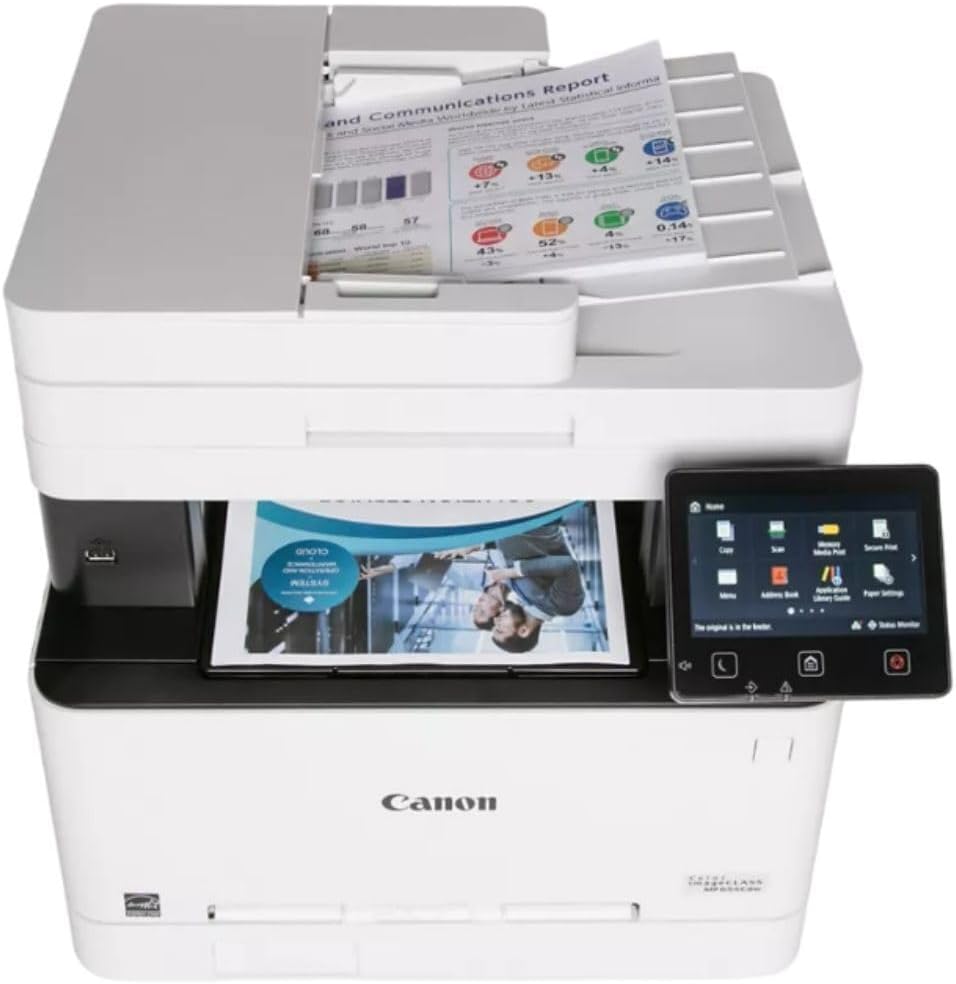 Canon Color imageCLASS MF654Cdw - Wireless Duplex Laser Printer, Multifunction with Copier, Scanner, Auto Document Feeder, Mobile Ready, 3 Year Limited Warranty, 22 PPM Color, White