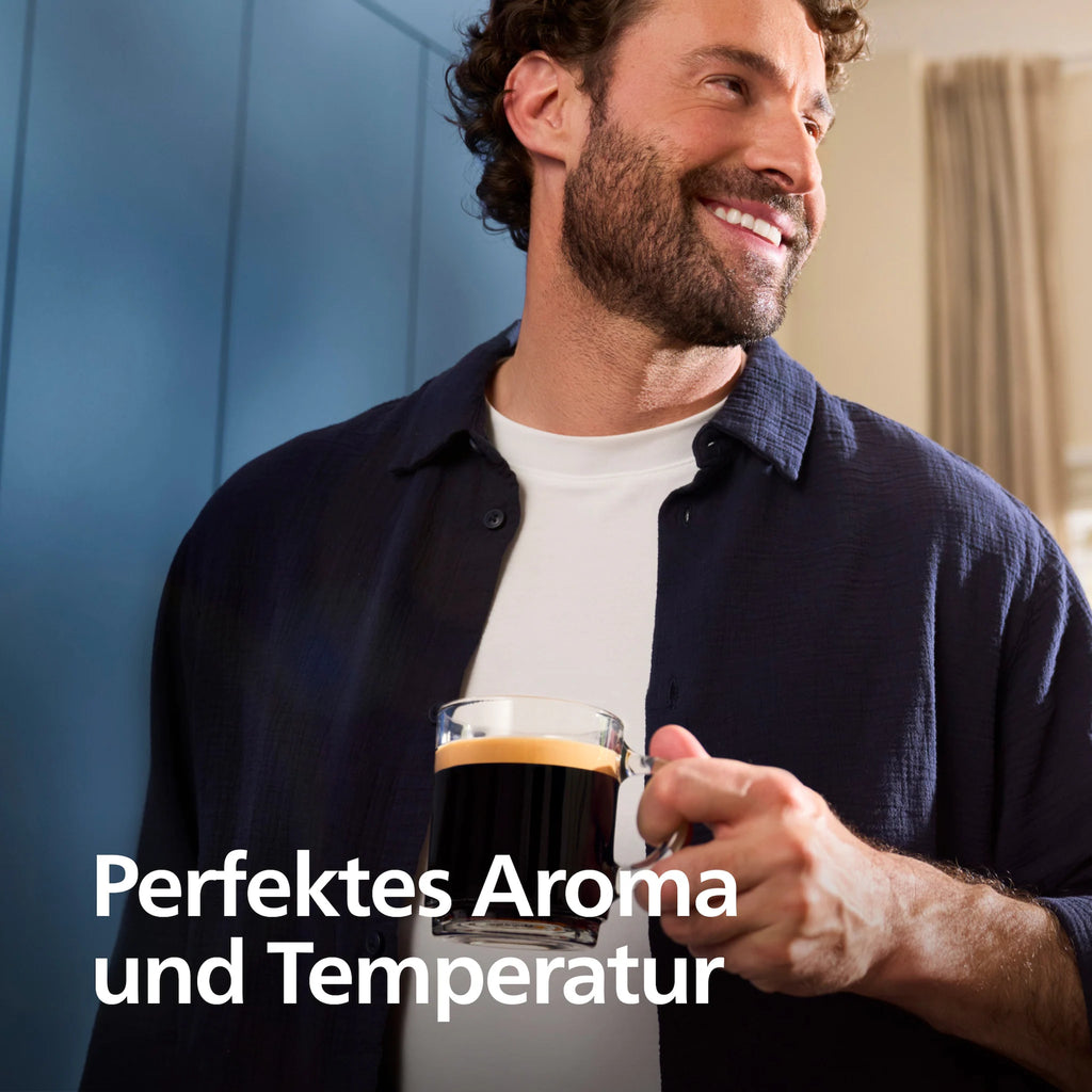 PHILlPS EP5547/90 Serie 5500 LatteGo 19 Kaffeespezialitäten Kaffeevollautomat Schwarz verchromt