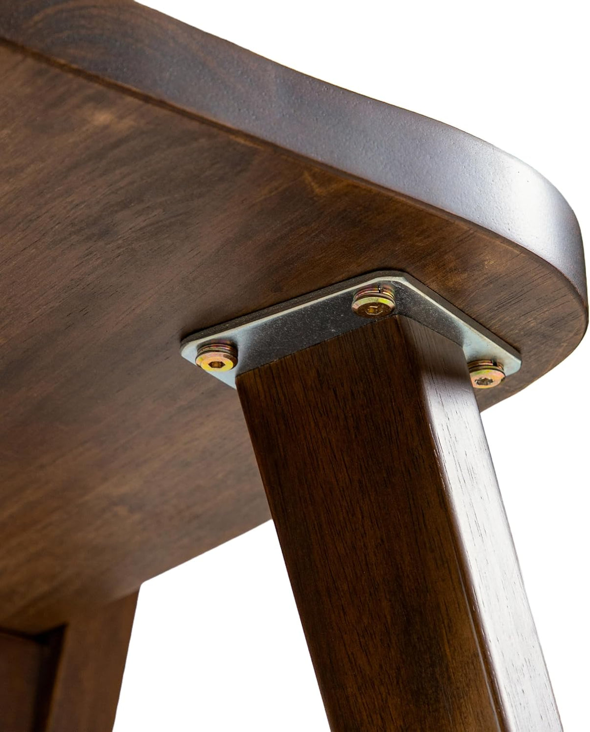 Furniture of America Nazaen III Mid-Century Modern Wood 21.5-inch Side Chairs with Rounded Backrest and Semi-Handmade for Home Kitchen, Dining Room, Rich Walnut (Set of 2)