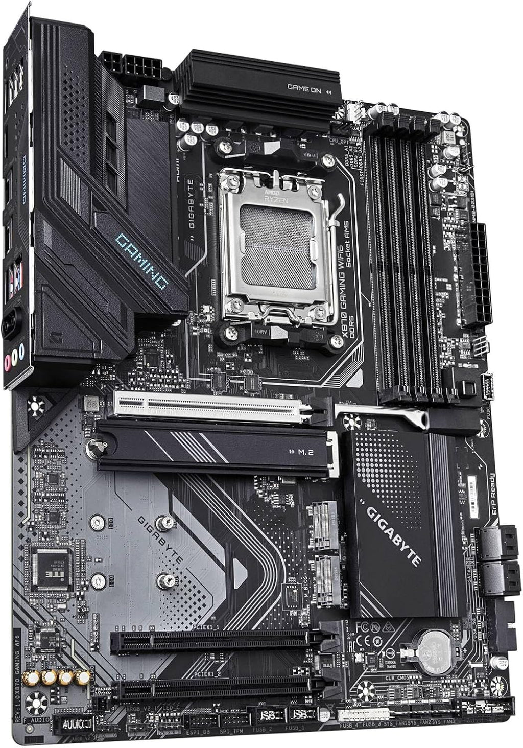 GIGABYTE X870 Gaming WIFI6 AMD AM5 LGA 1718 Motherboard, ATX, DDR5, 3X M.2, PCIe 5.0, USB4, WiFi 6, 2.5GbE LAN, EZ-Latch, 5-Year Warranty