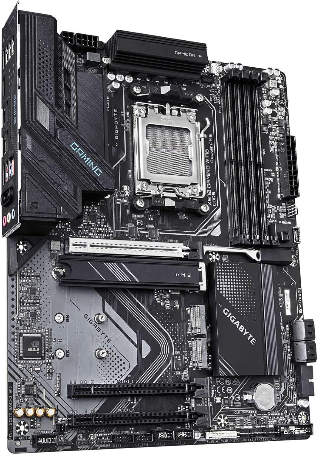 GIGABYTE X870 Gaming WIFI6 AMD AM5 LGA 1718 Motherboard, ATX, DDR5, 3X M.2, PCIe 5.0, USB4, WiFi 6, 2.5GbE LAN, EZ-Latch, 5-Year Warranty