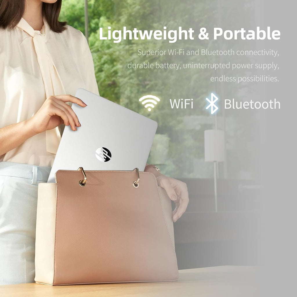 HP Essential Laptop Computer for Home and Student with Office 365, 2026 Edition, 8GB RAM, 128GB Storage- Intel Processor - LED Display, 500GB External HDD, Portable Design, Copilot AI, Win 11 Home S