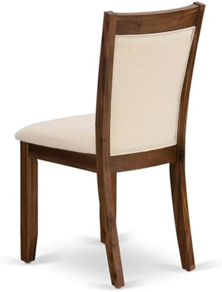 East West Furniture HBMZ5-AWA-32 5 Piece Dining Room Furniture Set Contains a Round Dining Table and 4 Parson Chairs, 42x42 Inch, Antique Walnut