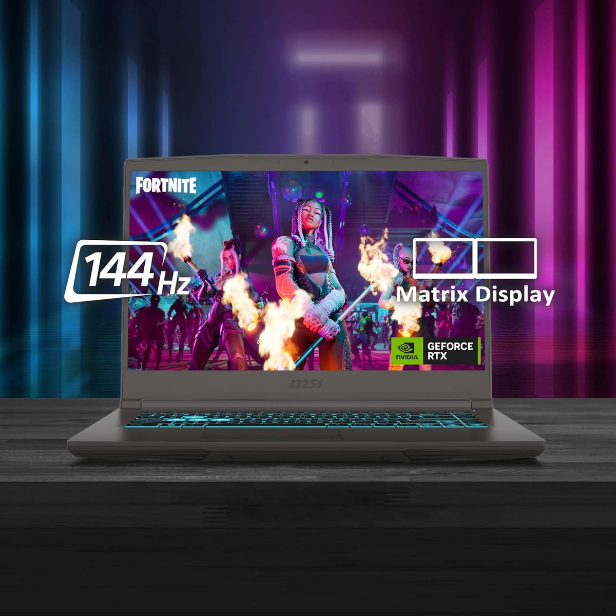 MSI Thin 15 B13VE-1697CA 15.6" 144Hz Gaming Laptop Intel® Core™ i5-13420H RTX 4050 16GB 512GB NVMe SSD Win11