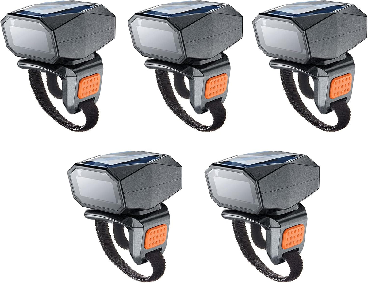 Eyoyo 2D Bluetooth Ring Barcode Scanner,Wearable Wrist Finger Wireless Scanner, Left/Right-Hand Operation,1D QR PDF417 Data Matrix Reader Compatible with iPhone, Android, Windows,Mac OS