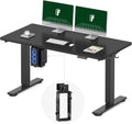 FLEXISPOT EN2 55''x28'' Electric Standing Desk with PC Stand Bundle, 1" Whole-Piece Desktop, Easy-to-Install Hanging Design PC Mount, Bundle for Home Office, Game & Small Spaces, Black