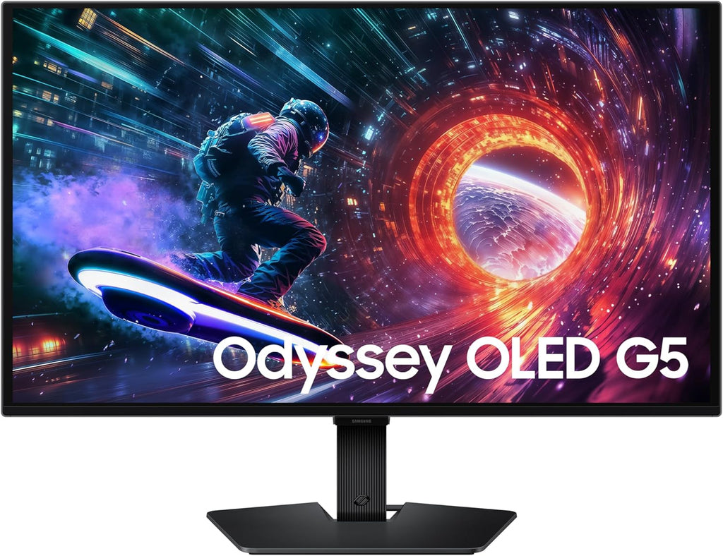 Samsung 27” Odyssey OLED G5 (G50SF) QHD & QD-OLED Gaming Monitor, 180Hz Refresh Rate, 0.03ms (GtG) Response Time, NVIDIA G-Sync Compatible, AMD FreeSync™, LS27FG500SNXZA