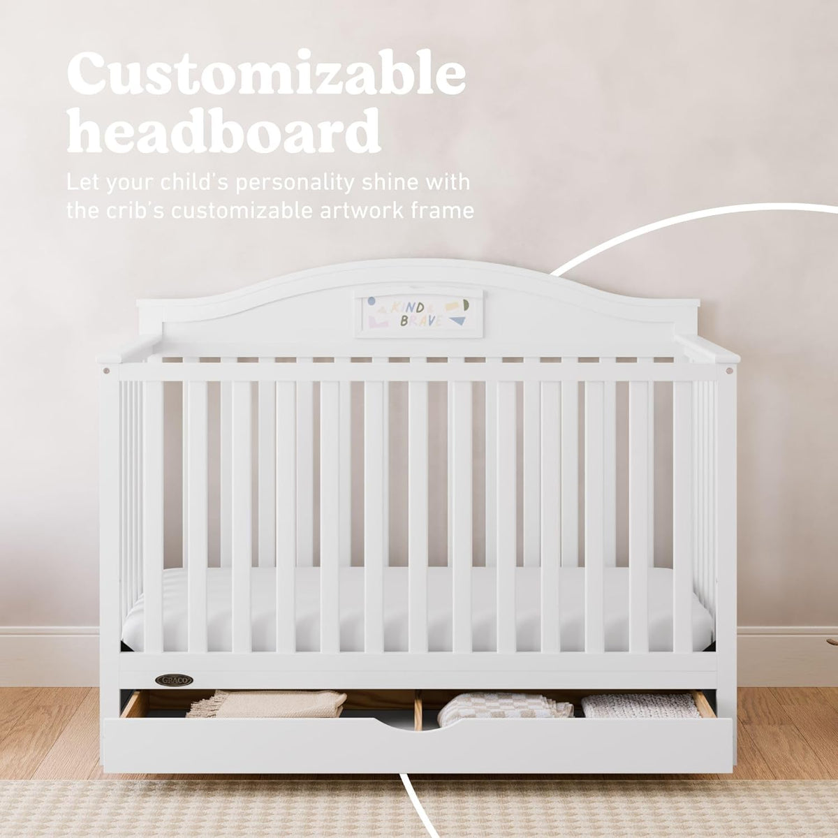 Graco® Story Customizable 5-in-1 Convertible Crib with Drawer