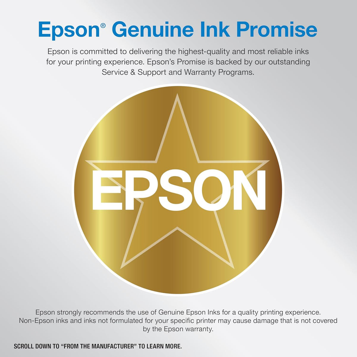 Epson EcoTank ET-4850 Wireless All-in-One Cartridge-Free Supertank with Scanner Copier, Fax, ADF and Ethernet, The Printer Office Printer - White