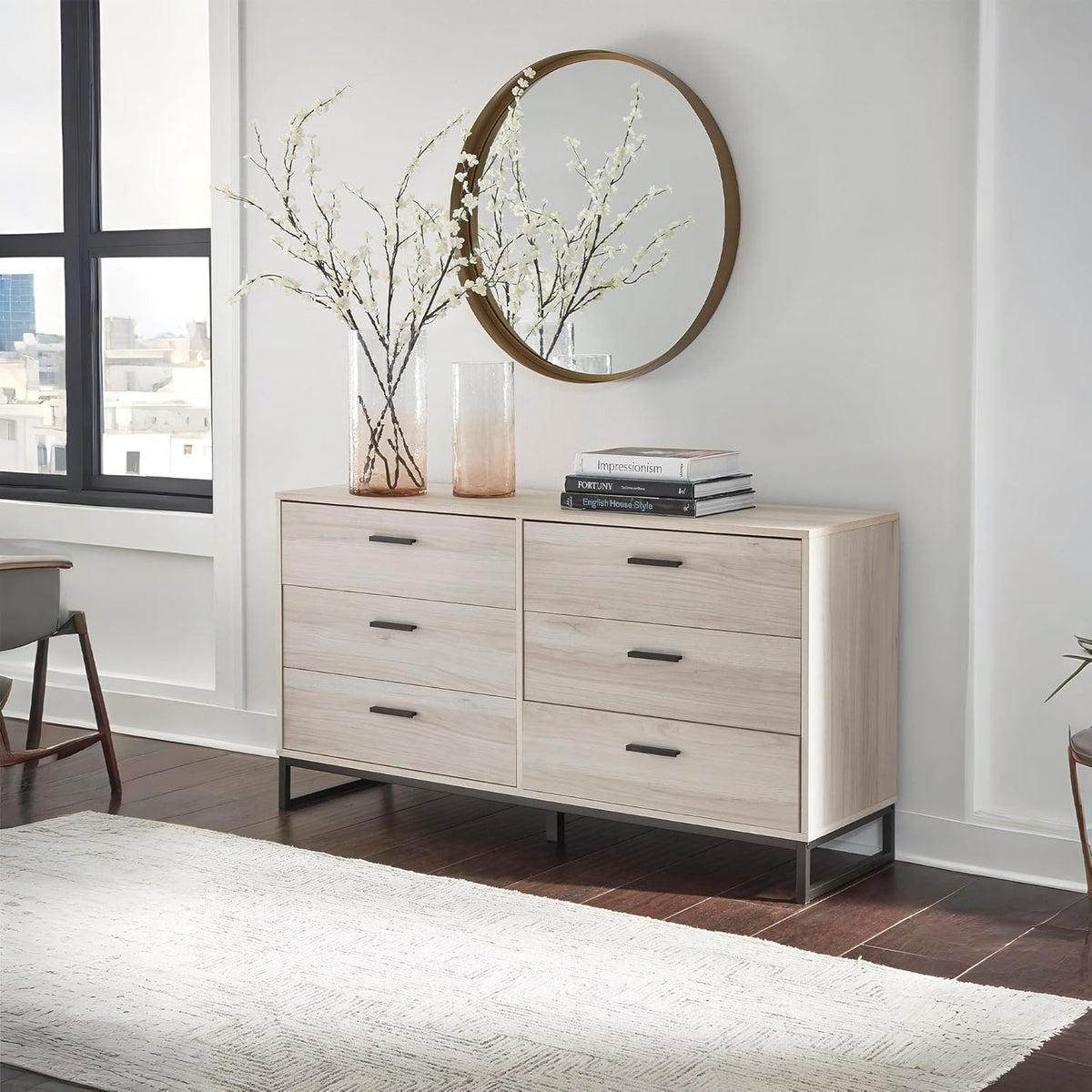Signature Design by Ashley Socalle 6 Drawer 59" Dresser, Beige