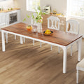 Tribesigns 78-Inch Long Dining Table for 6-8 People, Narrow Rectangular Dinner Table, 8 Seat Rustic Wood Kitchen Furniture for Dining Room (Only Table) (Walnut)