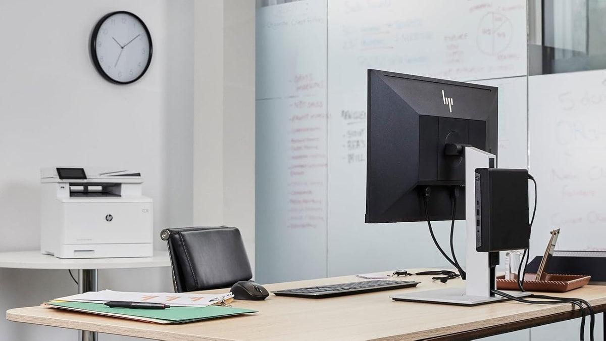 HP Mini Desktop PC Computer for Office Work, Data Processing, Accounting, Video Editing, Intel i7-12700T (16GB RAM, 512GB SSD), 3X 4K Output, Wired Keyboard & Mouse & Stand Included, Windows 11 Pro
