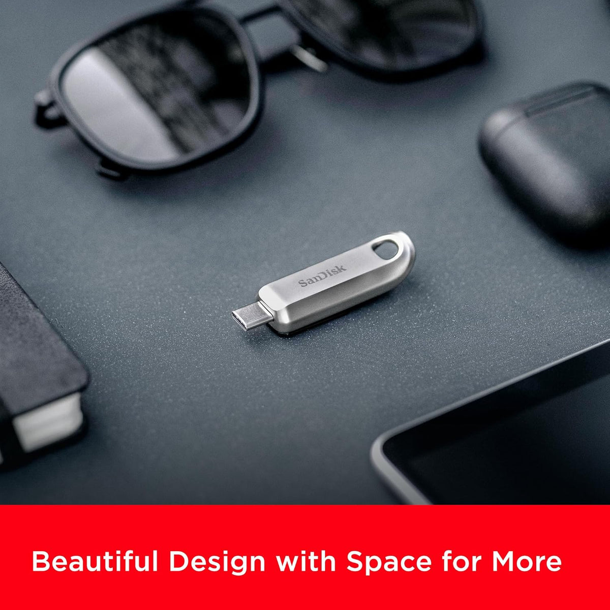 SANDISK 1TB Ultra Luxe USB Type-C Flash Drive - Up to 400MB/s, USB 3.2 Gen 1, Premium Metal Design - SDCZ75-1T00-G46