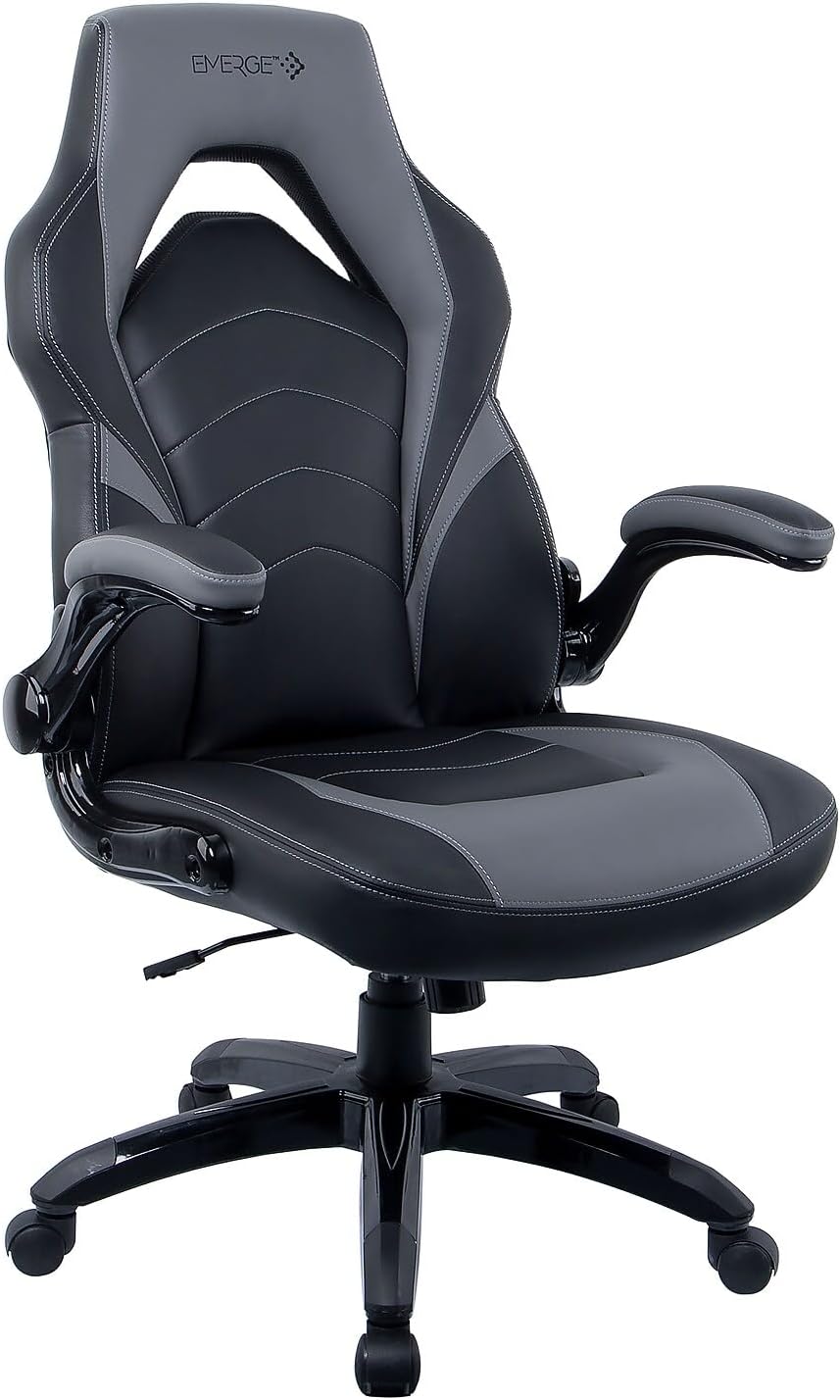 STAPLES Emerge Vortex Gaming Chair, Ergonomic, Adjustable Height, Swivel, Black