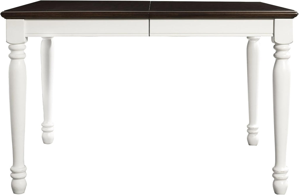Crosley Furniture Shelby 7-Piece Traditional Dining Table Set for 6, Dinner Tables with Kitchen Chairs, Distressed White