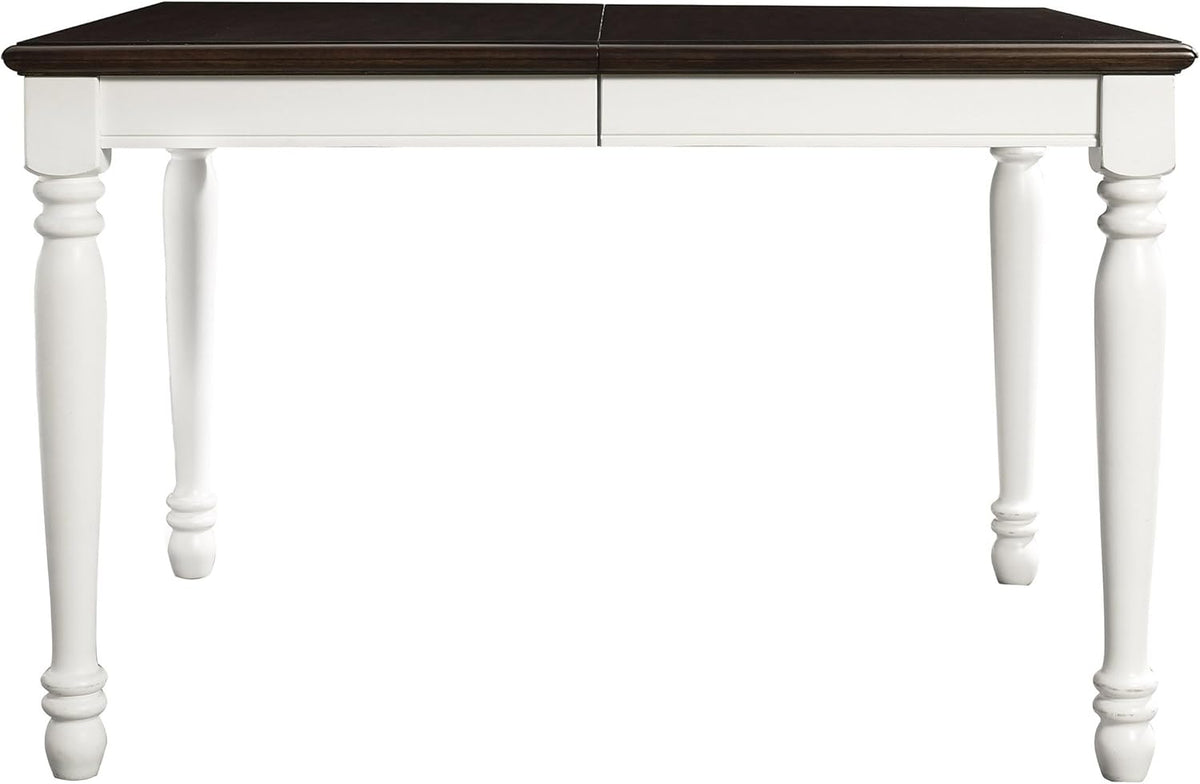 Crosley Furniture Shelby 7-Piece Traditional Dining Table Set for 6, Dinner Tables with Kitchen Chairs, Distressed White