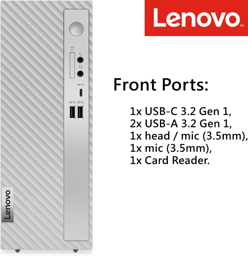 Lenovo IdeaCentre 3 SFF Business Desktop Computer, Latest 14th Gen Intel Core i5-14400, 32GB RAM, 1.5TB (1TB HDD+512GB PCIe SSD), USB-C, HDMI, VGA, RJ-45, Wi-Fi, Wired Keyboard & Mouse, Windows 11