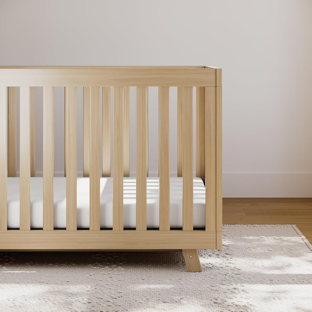 Storkcraft Beckett 3-in-1 Convertible Crib – GREENGUARD Gold Certified, Fits Standard Crib Mattress, Converts to Toddler Bed and Daybed, 4 Mattress Heights, Grow-with-Me Design (Driftwood)