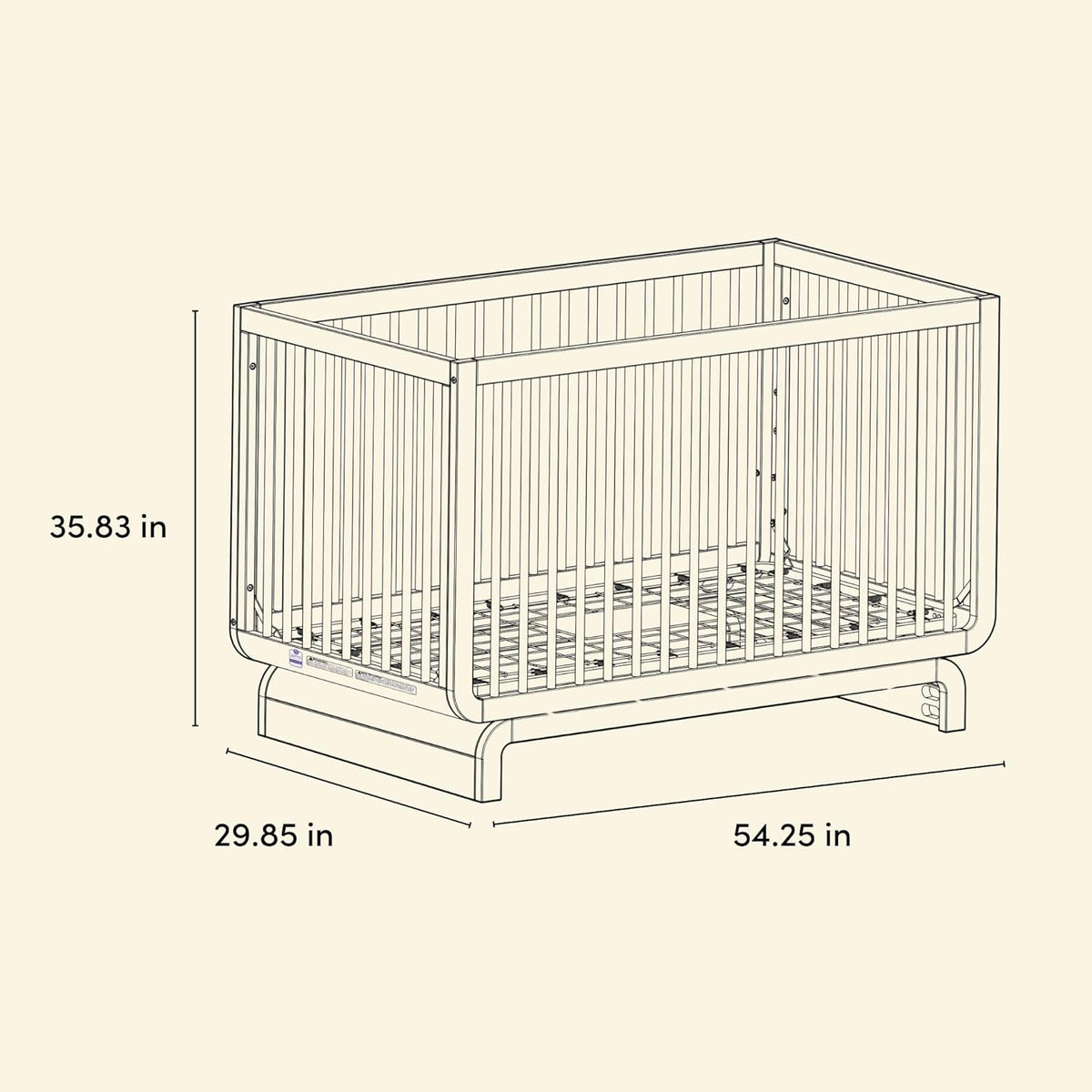 Storkcraft Santorini 5-in-1 Convertible Crib with Toddler Guardrail – GREENGUARD Gold Certified, Conversion Kit Included, 100% Solid Wood, Fits Standard Crib Mattress (Hazelnut)