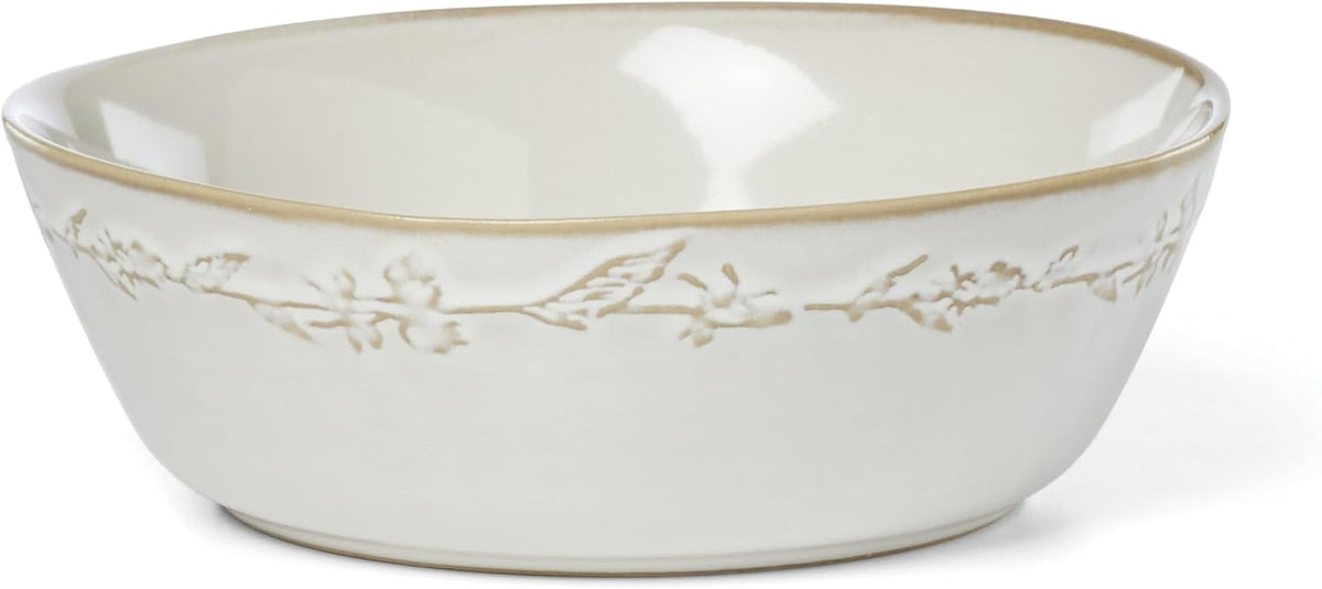 Lenox Dinnerware Set, Homespun 16-Piece Set, Service For 4, Stoneware Material, Dishwasher & Microwave Safe, Home And Kitchen, Dishes, Kitchen And Dining, Plates And Bowls Sets (White, 16 Pieces)