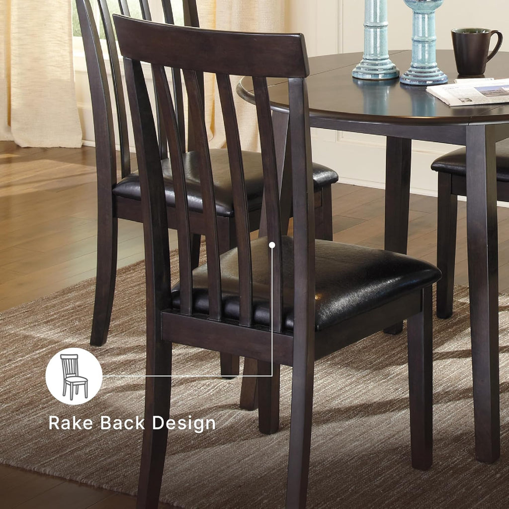 Signature Design by Ashley Hammis Rake Back Dining Room Chair, Set of 2, Dark Brown