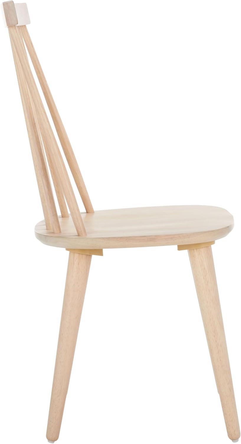 SAFAVIEH Furniture - Burris Side Chair Set of 2 - White Washed - Solid Wood - Modern Clean-Line Design - Ideal for Dining Room, Kitchen, Living Room, 17.7" Seat Height (AMH8511P-SET2)