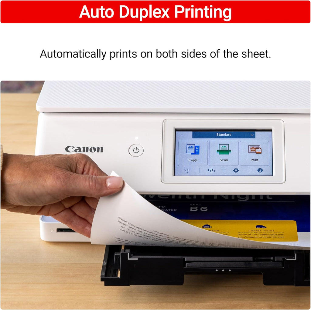 Canon PIXMA TS8820 Wireless Printer, Best for Home Photo Printing, Copy and Scan, White