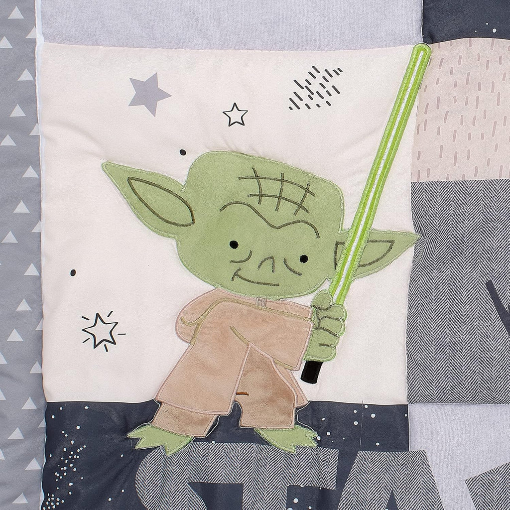 Lambs & Ivy Star Wars Classic 3-Piece Baby Crib Bedding Set - Yoda/Darth Vader