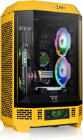 Thermaltake Tower 300 Bumblebee Micro-ATX Case; 2x140mm CT Fan Included; Support Up to 420mm Radiator; Optional Chassis Stand Kit Allows Horizontal Display; CA-1Y4-00S4WN-00; 3 Year Warranty