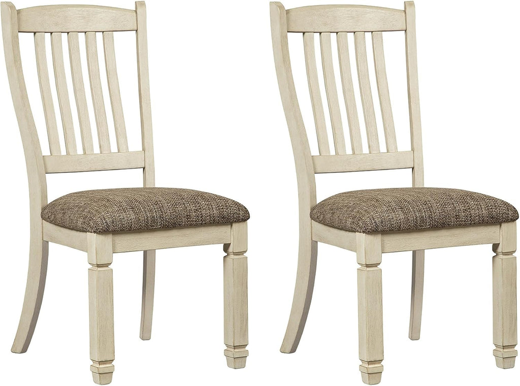 Signature Design by Ashley Bolanburg 20" Upholstered Dining Room Chair, Set of 2, Antique White