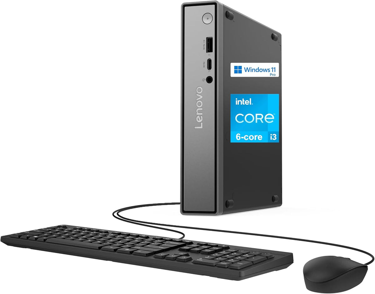 Lenovo ThinkCentre neo 50q Gen 5 Mini Desktop Computer, 6-core Intel Core i3-1315U, 16GB DDR5, 512GB SSD, Display Port + HDMI, WiFi 6, RJ-45, USB-C, Wired Keyboard & Mouse, Windows 11 Pro