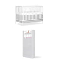 Bundle of Dream On Me Synergy 5-in-1 Convertible Crib & Honeycomb Orthopedic Full Size Crib Mattress, Greenguard Gold Certified, Adjustable Height, Firm Fiber Support, Waterproof Cover