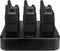Retevis RT22 Walkie Talkies Rechargeable Hands Free 2 Way Radios Two-Way Radio(6 Pack) with 6 Way Multi Gang Charger