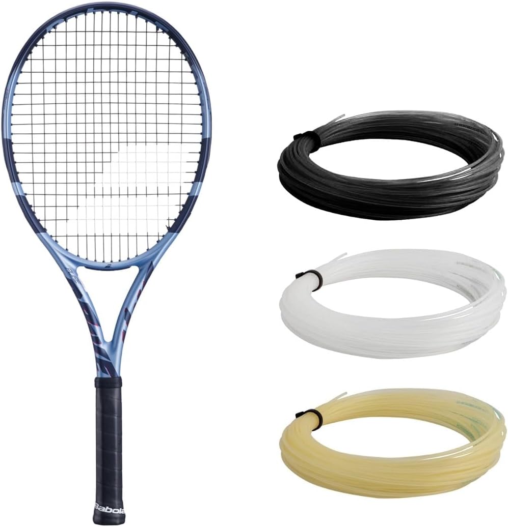 Babolat Pure Drive 11th Gen Tennis Racquet Strung with 16g Syn Gut at Mid-Range Tension