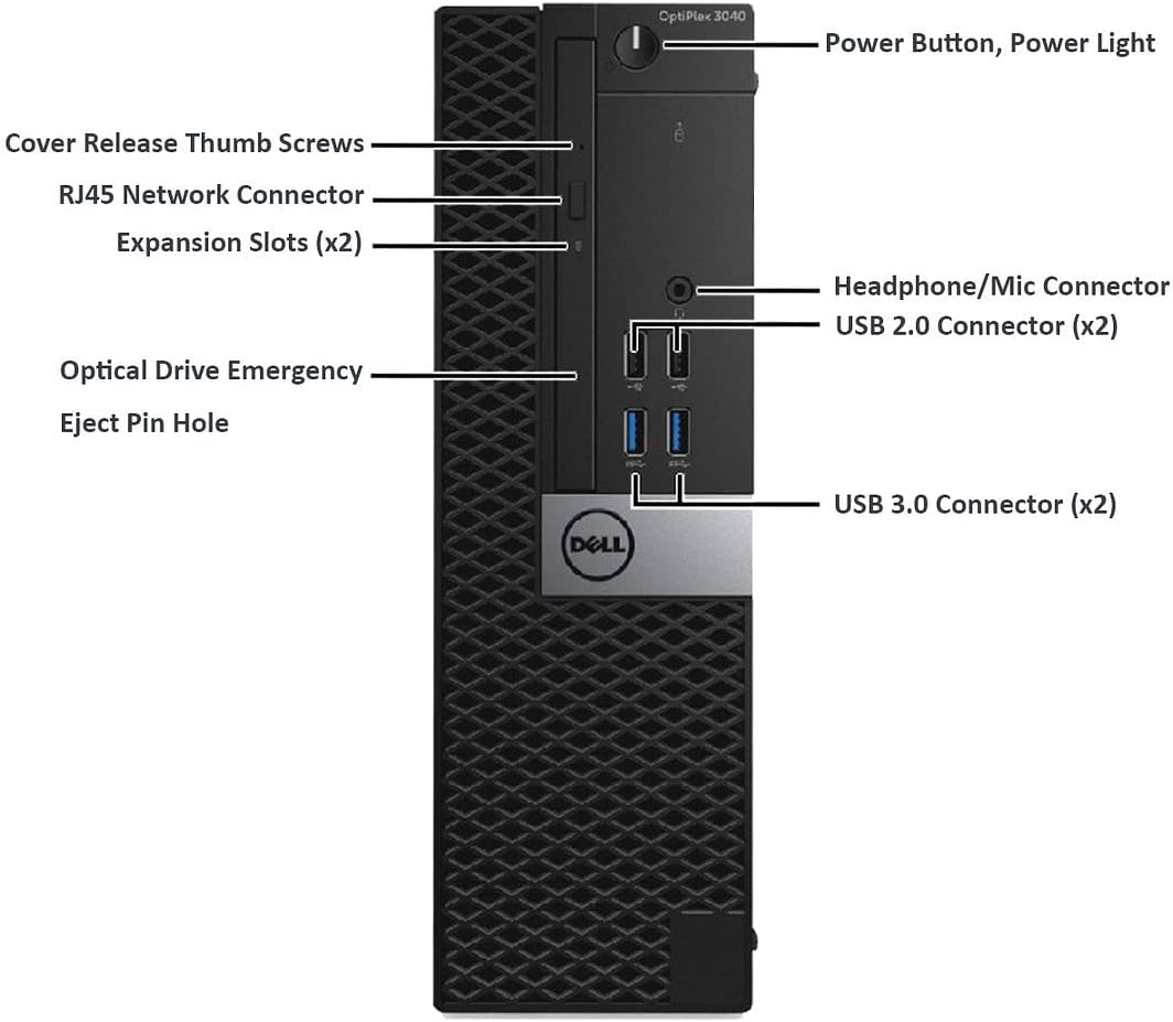 Dell OptiPlex 3040 Refurbished Desktop, Intel Core i7-6700, 16GB RAM, 512GB SSD, AC8260 WiFi, HDMI Dual Monitor Support, Windows 11 Pro, Altec Wireless Keyboard and Mouse (Renewed)