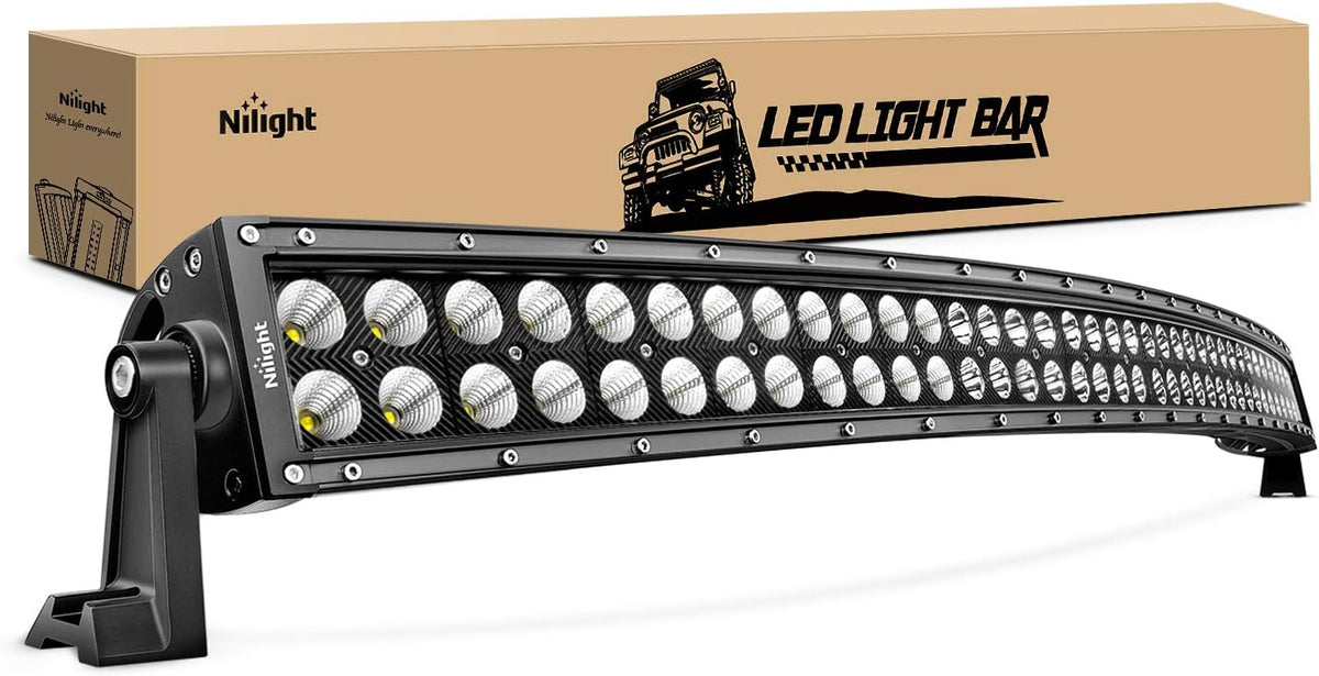 Nilight 54" 312W Curved LED Work Light Spot Flood Combo Bar Driving Fog Lamp off road lights
