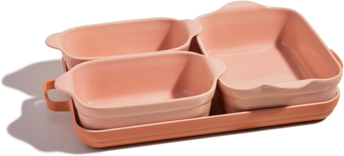 Our Place Bakeware Set | 5-Piece Ceramic Bakeware Collection with Stovetop-to-Oven Griddle Pan | PFAS-Free Non-Toxic Nonstick Pans, Oven Mat & Baking Dishes | Spice