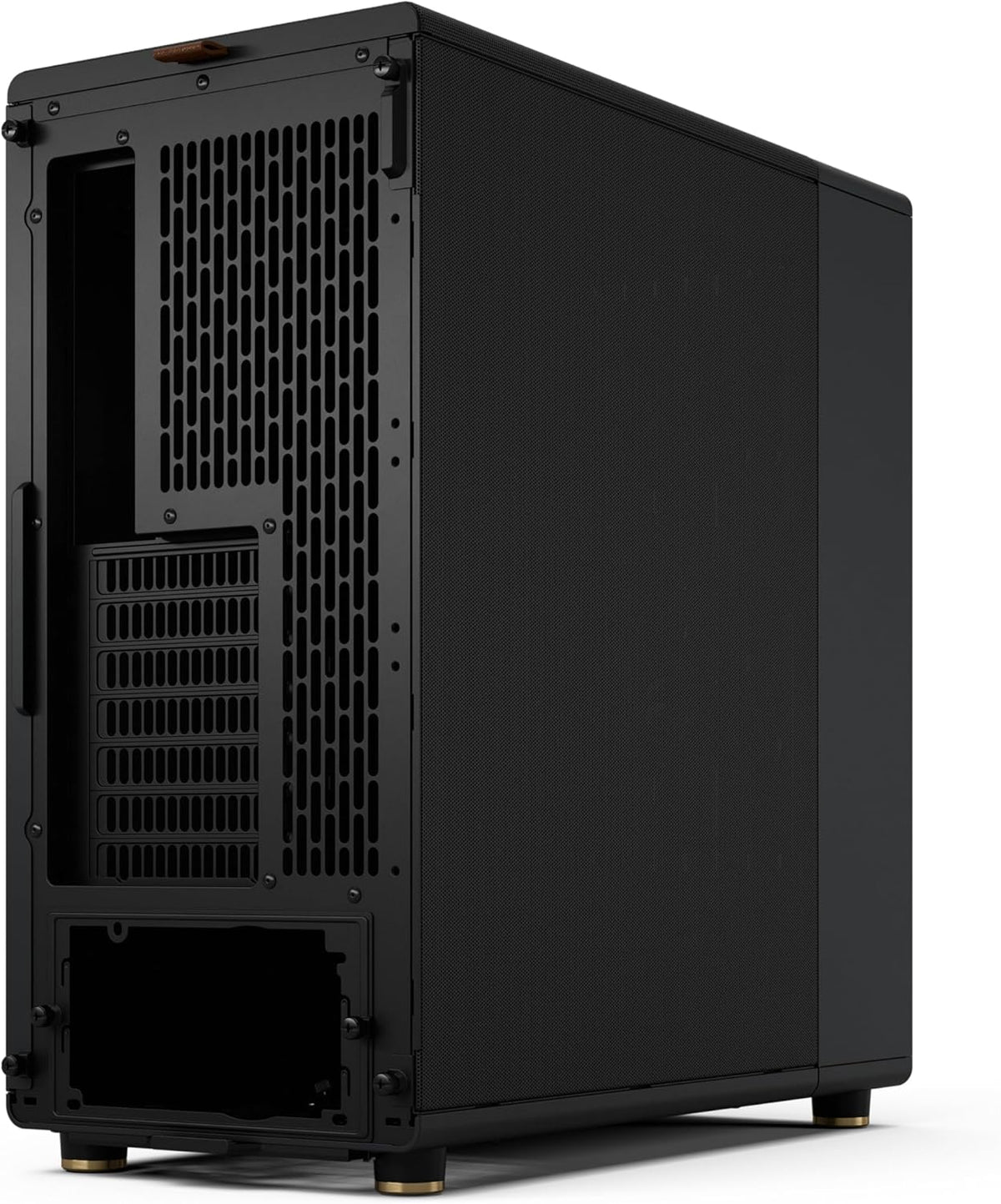 Fractal Design North - Genuine Walnut Wood Front - Mesh Side Panels - Two 140mm Aspect PWM Fans Included - Type C USB - ATX Airflow Mid Tower PC Gaming Case,Charcoal Black