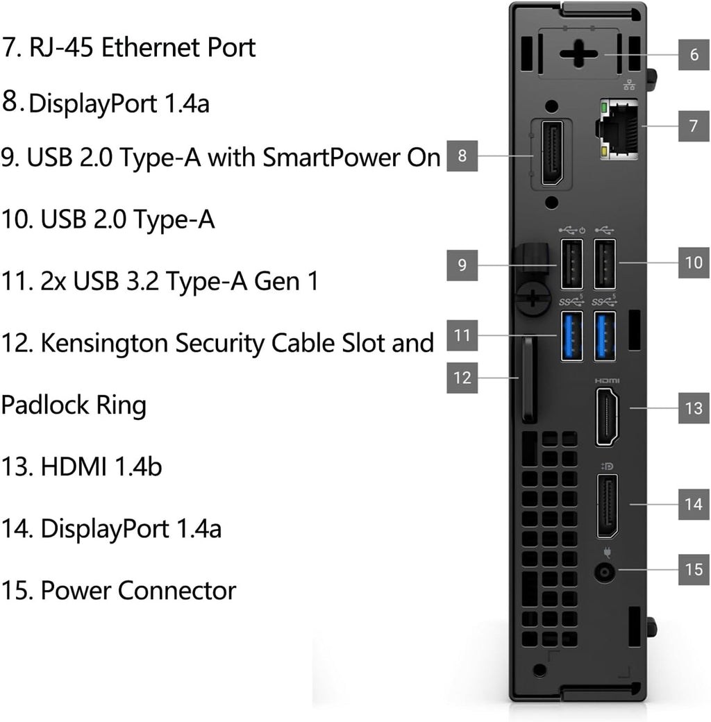 Dell 2026 OptiPlex 7000 Mini Business Desktop, Ultra-Compact for Office & Workspace, 14th Gen i3-14100T CPU, 32GB RAM, 1TB PCIe SSD, WiFi 6E, Triple Display Support (HDMI+2DP), Windows 11 Pro, Black