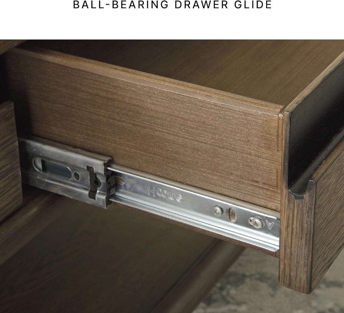 Signature Design by Ashley Roanhowe Contemporary 2-Drawer Coffee Table with Open Lower Shelf and Tapered Legs, Dark Brown