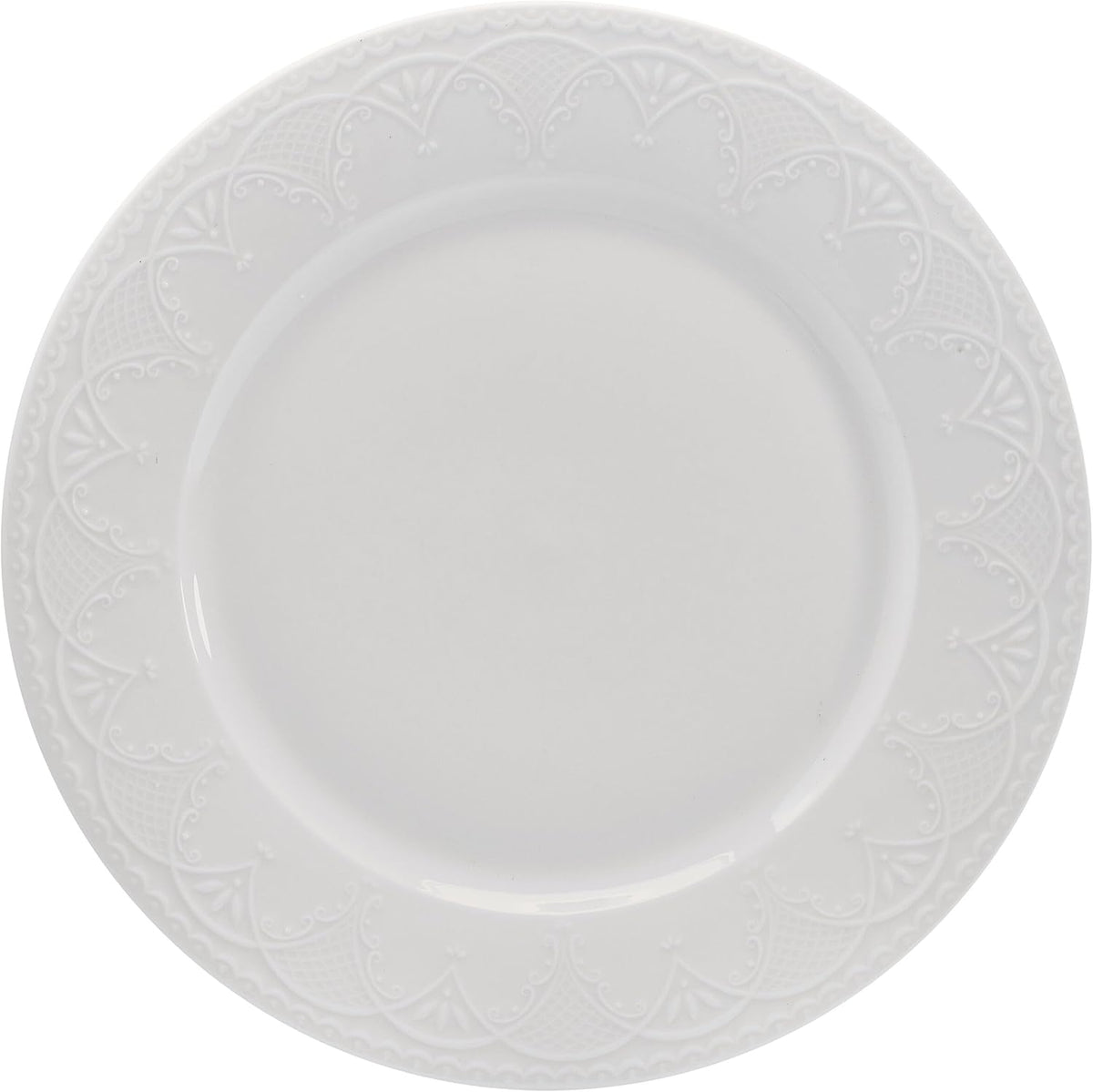 Pfaltzgraff Esmerlda White 24 Piece Plate Bowl Dinnerware Set, Service for 8