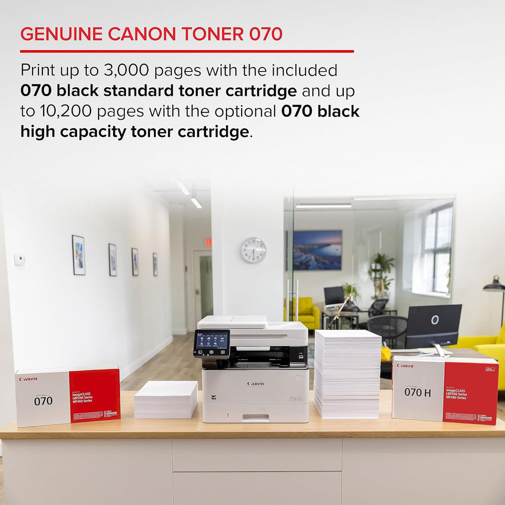Canon imageCLASS MF462dw - Monochrome, Duplex Wireless Laser Printer, All-in-One with Scanner, Copier, Fax, Home or Office, Auto Document Feeder, Mobile Ready, 3 Year Limited Warranty, 37 PPM, White