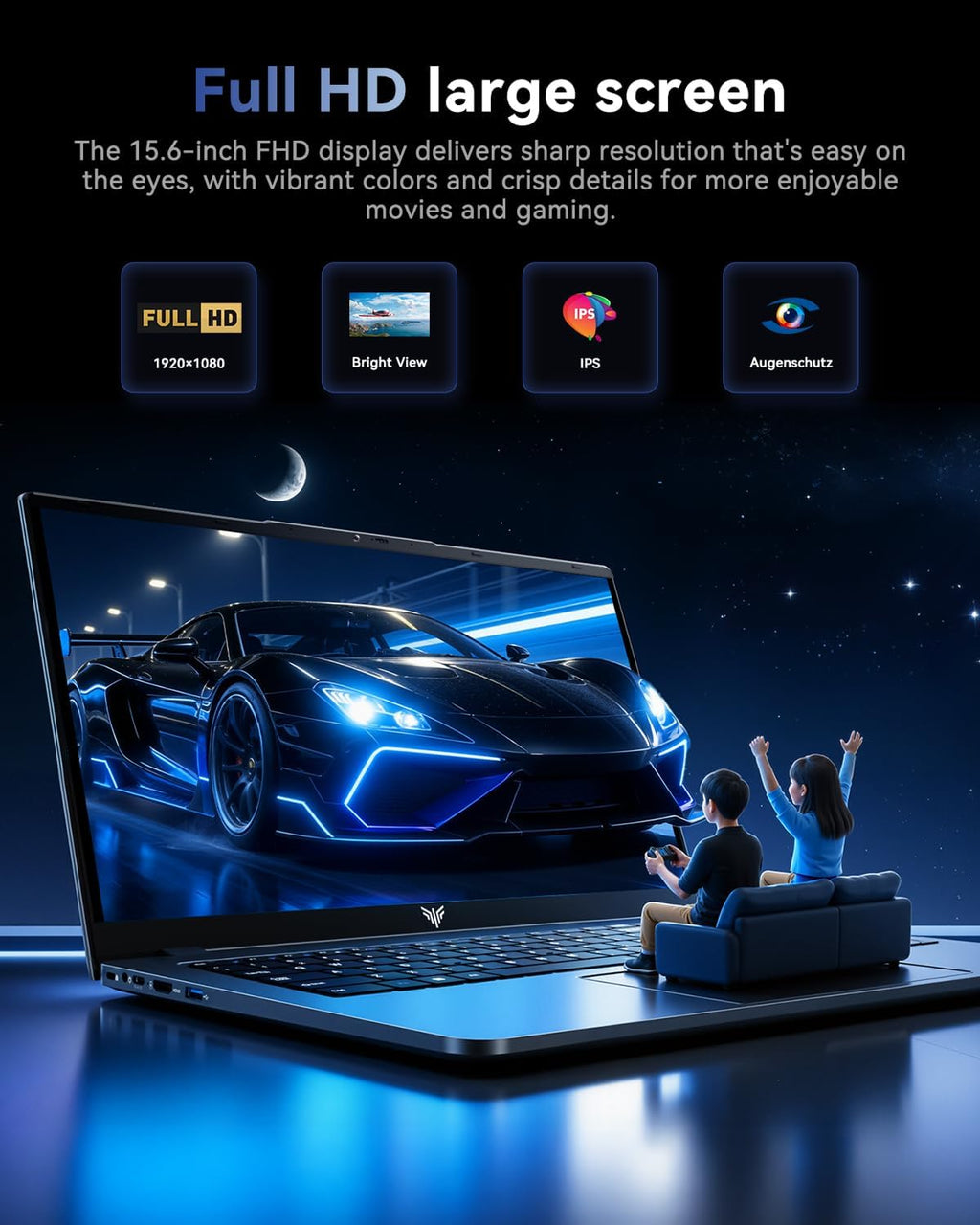 KAIGERR Laptop with Intel 12-Core i5 Processor (Up to 4.5GHZ), High Performance Laptop Computer with widows 11, Intel Iris Xe Graphics,16GB RAM 512GB SSD,WiFi 6, Webcam,15.6 inch IPS Display