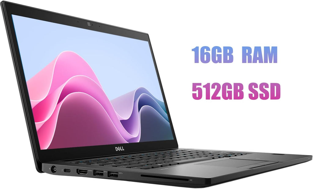 Dell Latitude 7490 Business Laptop, Intel Core i7-8650U, 16GB DDR4 RAM, 512GB SSD, 14" HD (1366x768), CAM, HDMI, Windows 11 Pro (Renewed)
