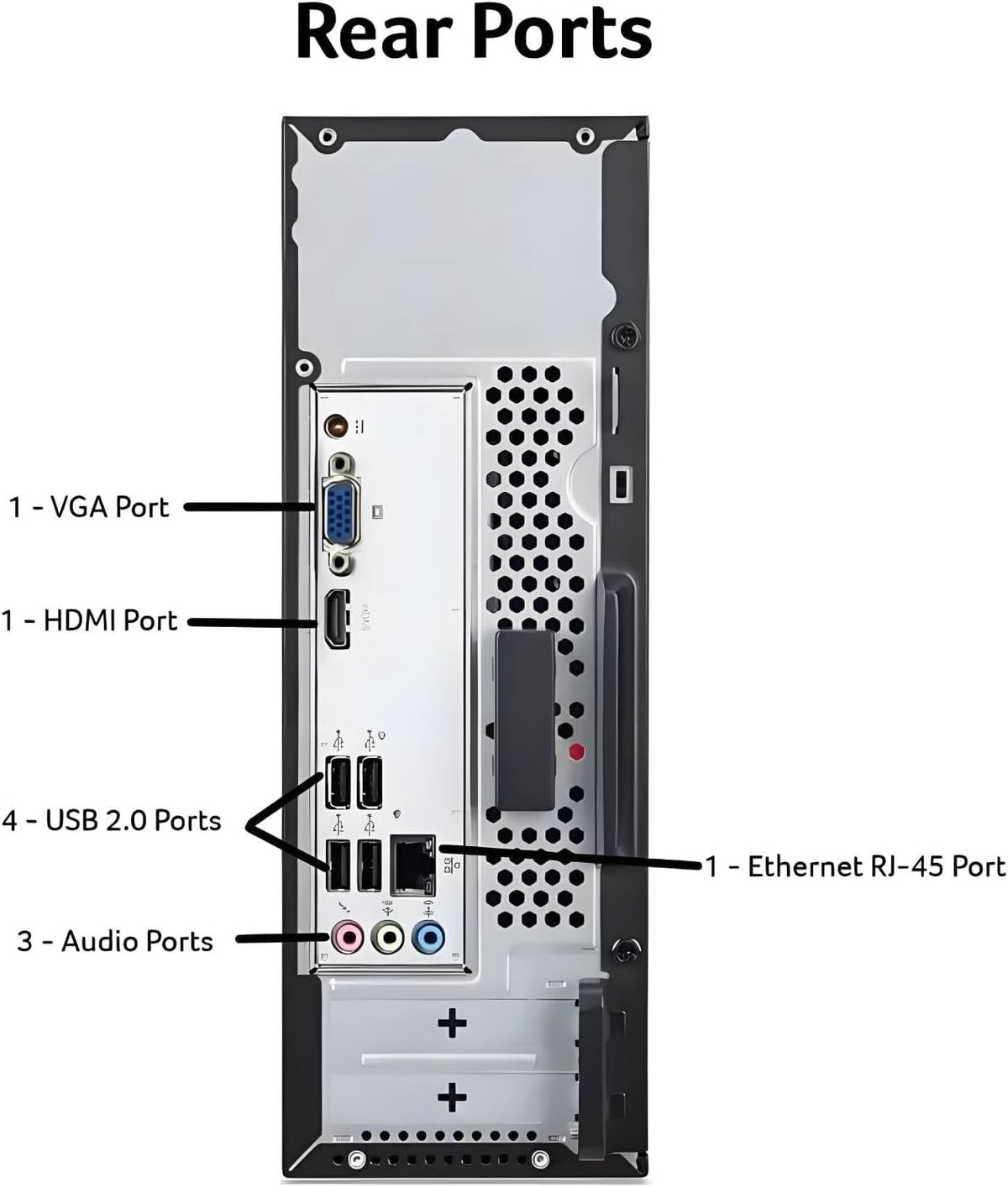 acer Aspire Business Desktop, Intel Processor, 8GB Memory, 256GB PCIe SSD, Ultra-Quiet Design, SD Card Reader, Dual 4K Monitor Support, USB-C, Wired Keyboard and Mouse, Windows 11