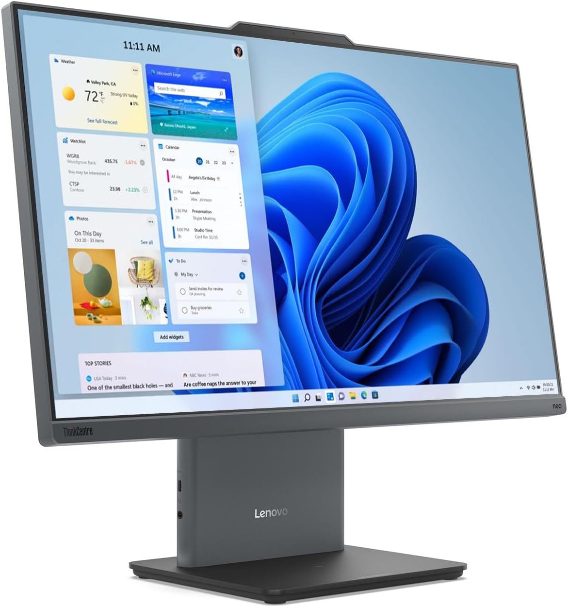 Lenovo IdeaCentre Business All-in-one Computer, 23.8" FHD IPS Display, AMD Ryzen 5 7535HS (Up to 4.55GHz), 16GB DDR5 RAM, 512GB PCIe SSD, Wi-Fi 6, USB-C, HDMI in&Out, Bundle 500GB External Drive