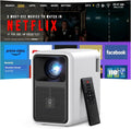 Smart 4K Projector with WiFi and Bluetooth,Built-in Apps,2800 ANSI,Auto Focus & Keystone,Home Theater Movie Projector for Indoor Bedroom Cinema Gaming & Outdoor