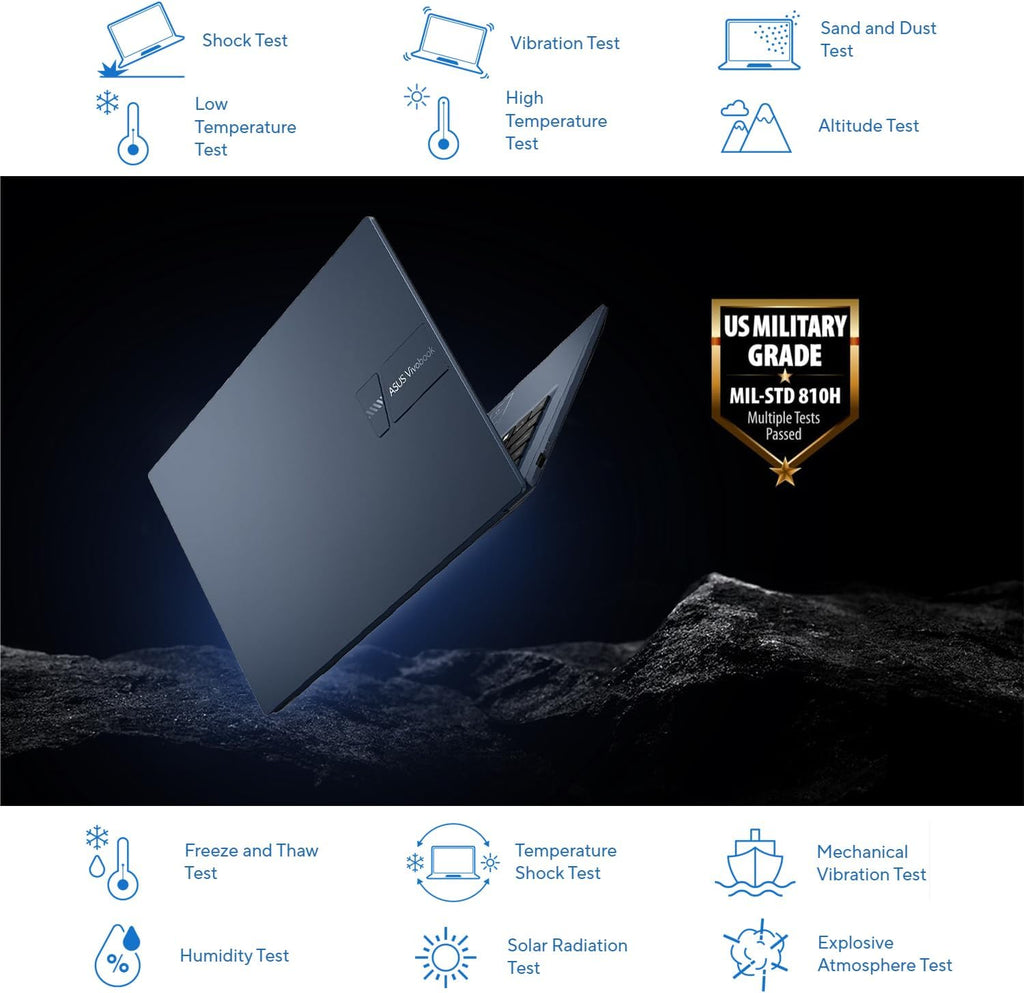 ASUS VivoBook Laptop 2026 Edition | Intel 13th Gen 6-Core Processor Up to 4.5GHz (Beat i7-1195G7) | 16GB RAM | 256GB PCIe SSD | 14" FHD Display | Bluetooth | HDMI | Thin & Light | Win 11 w/o Mouse